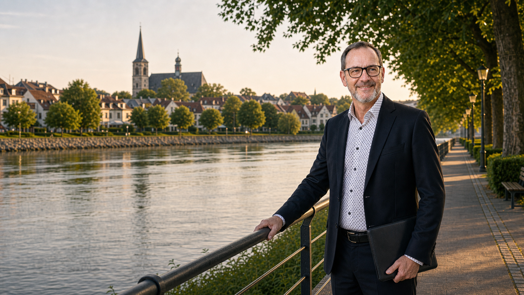 Stephan Bettermann am Mainufer Flörsheim – Immobilienmakler vor Ort