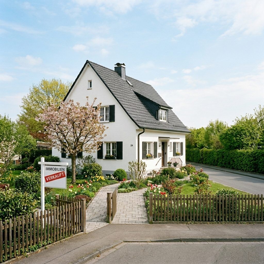 Einfamilienhaus im Rhein-Main-Gebiet mit Verkauft-Schild